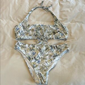Floral Halter Bikini Set